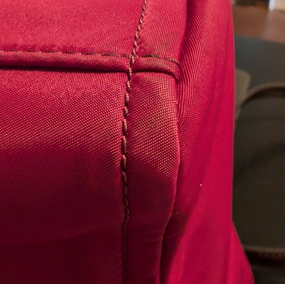 Kate Spade Dawn M Satchel Nylon Bag Rhubarg Tart - Picture 14 of 15